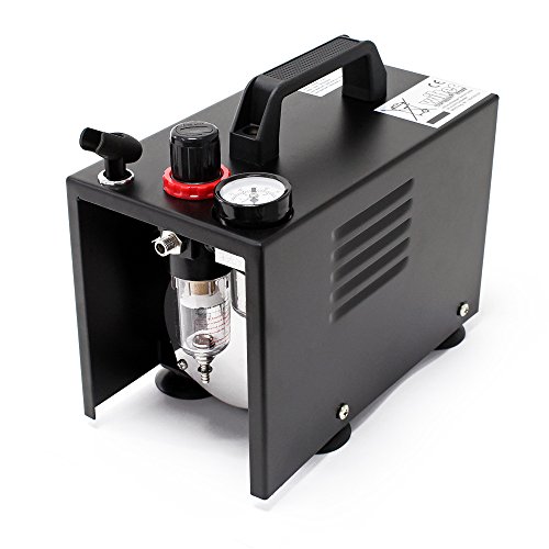 Airbrush Kompressor AF18A kompakt mit Manometer Druckminderer Abschaltautomatik - 2